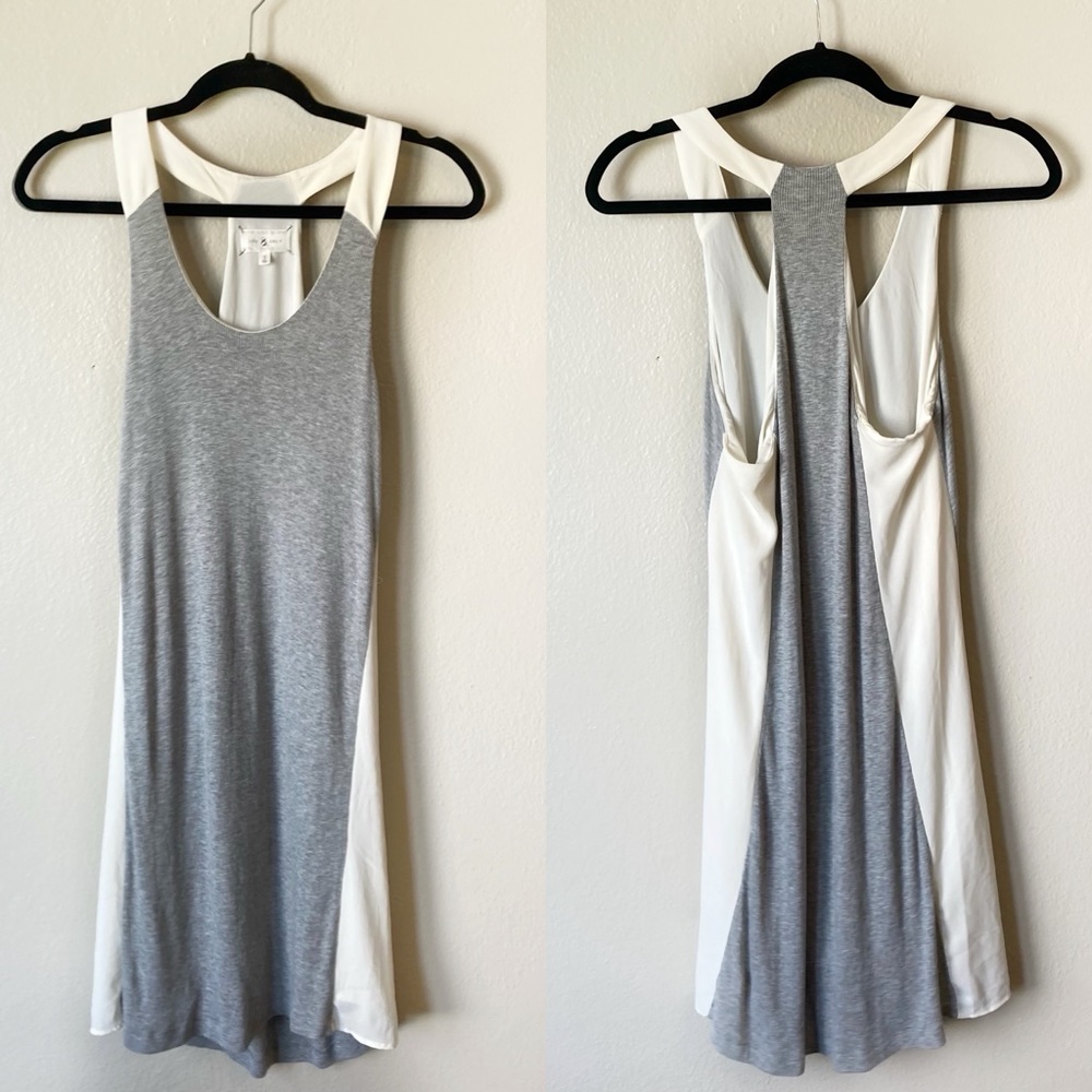 Lou & Grey Racerback Mini‎ Dress Mixed Materials Size S